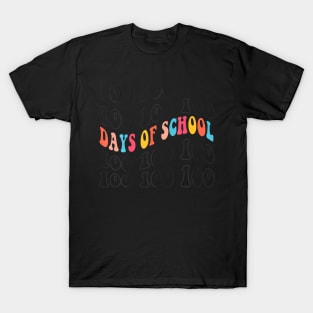 Groovy 100 Days of School  100th Day Of School Teacher T-Shirt